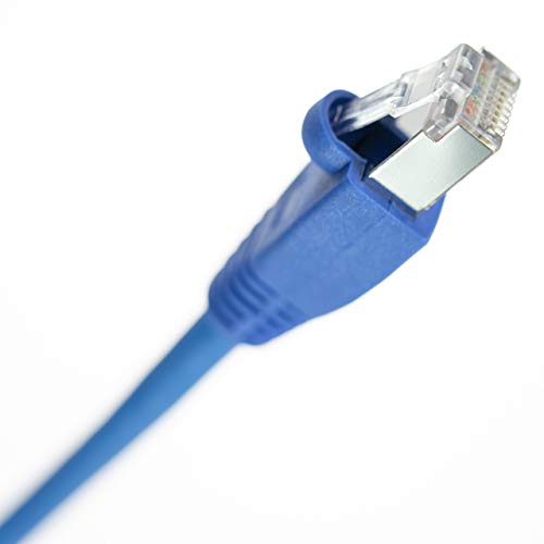 NTW Cat6 Ethernet Cable Shielded 10 FT Blue Plated RJ45 Connector Internet LAN Wire Cable Cord for Modem Router PC Mac Laptop PS2 PS3 PS4 Xbox 360 Patch Panel Faster Than Cat5 Cat5e (345-S6-010BL)