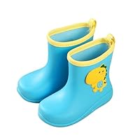My Kids Girls Yellow Rain Boot Non-slip Waterproof Pvc Child Wellies Snow Shoes Galoshes Design Lightweight Wellington Boot Everyday Perfect Outdoor Adventures Black Blue Khaki Pink