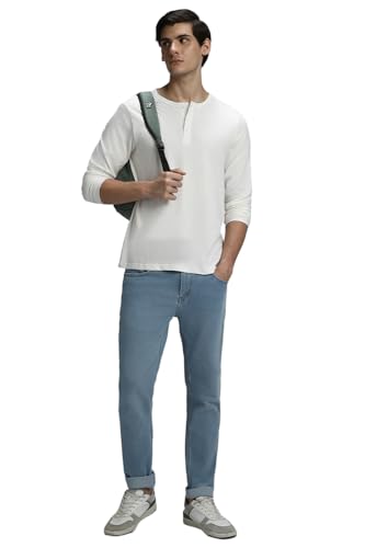 Image of Dennis Lingo Men's Cotton Grey Stripes Regular Fit Button-Down Half Sleeve Polo Tshirt
