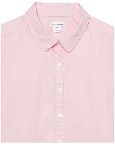 Amazon Essentials Girls' Uniform Short Sleeve Stretch Poplin Button-Down Shirts, Pack Of 3, Pink, X-Large Plus #TOP4