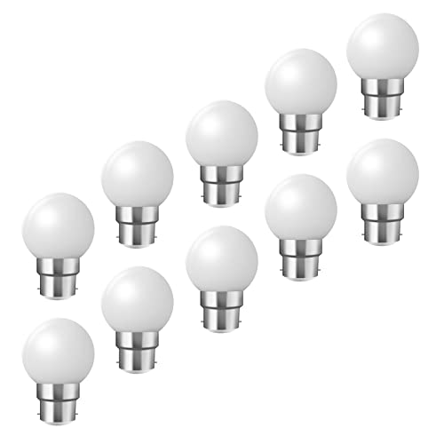 HUAMu B22 Bayonet LED Light Bulbs,2W G45 Golf Ball Mini Globe Bulb, Cool White 6500K