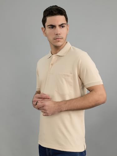 Image of Monte Carlo Mens Regular Fit Half Sleeve Solid Polo Neck T-Shirt (Pack of 1)