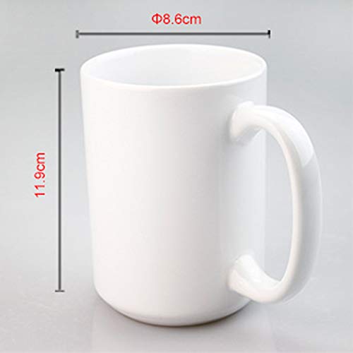CINY Tazas de Café de Porcelana 400 ml, Taza de Café Té Cerámica También para Caliente Adecuada para Oficina, Dormitorio… - Imagen 7