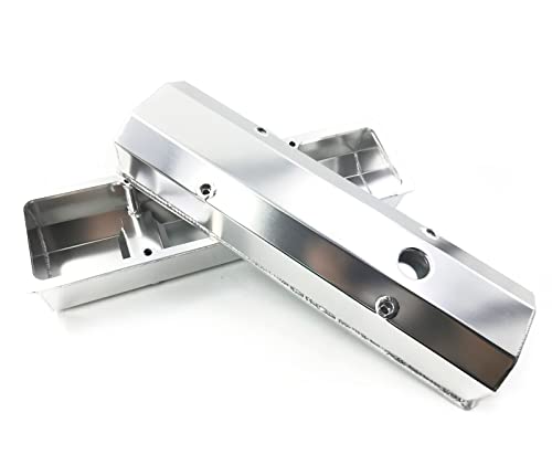 Nd Fabricated Aluminum Tall Valve Cover For Small Block Chevy Sbc 350 400 265 283, Silver, Dm-6241-Sl #TOP2