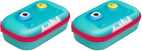 Image of ZIPIT Beast Pencil Box for Boys | Pencil Case for School | Organizer Pencil Bag | Large Capacity Pencil Pouch (Light Blue) (Pack of 2)