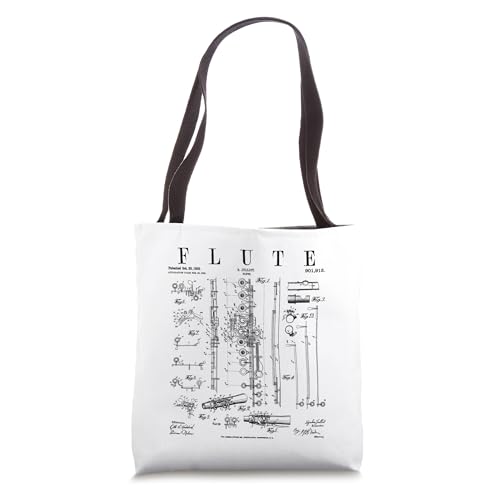 Bolso tote con dibujo de flautista vintage miniatura 1