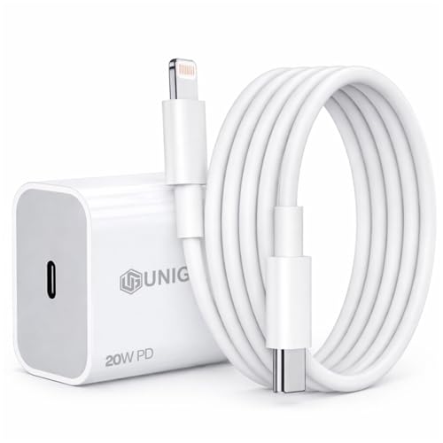 Image of UNIGEN PD 20W Type C Charger Adapter with L Cable Combo Compatible with iPhone 14 /14Plus /14Pro /14 Pro max13 /13 Pro /13 Pro max /12 /12 Pro /11 /X /X