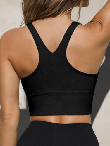Women's Workout Racerback Tank Tops, Yoga Athletic Running Gym Sports Crop Tops for Women, Sleeveless Sports Tank Tops4
