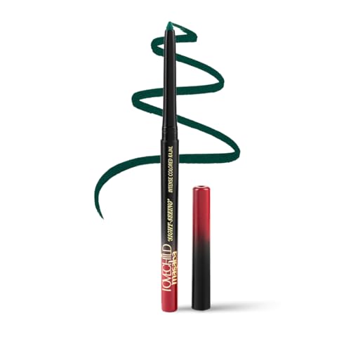 Image of LoveChild Masaba Colored Kajal, Malabar Green (Dark Green)- Intense Color, Smooth Glide, Waterproof, Smudge-Proof Eye Pencil with Almond Oil, 0.35 g