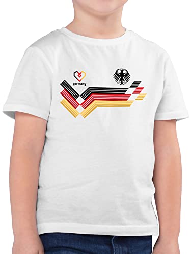 Kinder T-Shirt Jungen - Fußball EM WM - Deutschland Germany Adler Schwarz...
