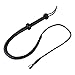 BDSMNOOK Black Brown Handmade Bullwhip, Bull Whip 6.5 Foot 8 Plaits Real Cow Hide Leather Costume Accessory Horse Riding Crops Equestrianism Whips for Stage Performance Racing Cosplay (Black, 5 Foot)