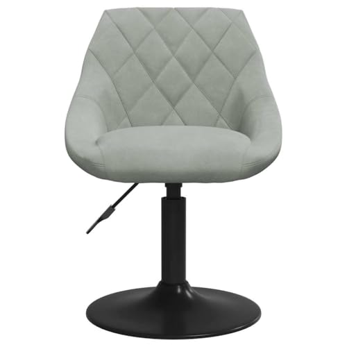 Chaise de bar moderne velours gris design chic et structure noire - 5