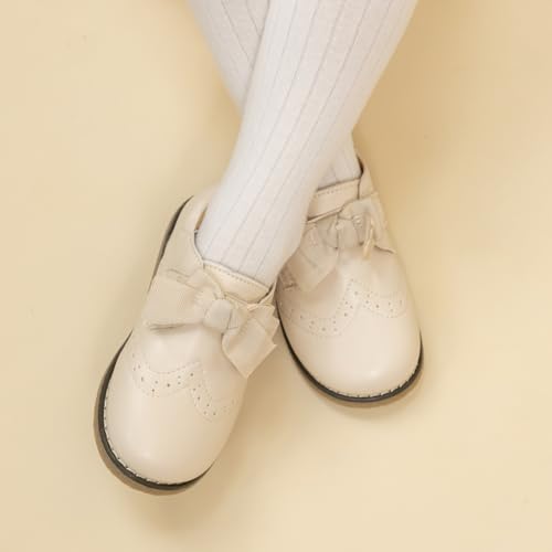 ISINSER Toddler Boys Girls Classic Dress Shoes Little Kid PU Leather Comfort Rubble Sole Oxford School Uniform Wedding Flats3