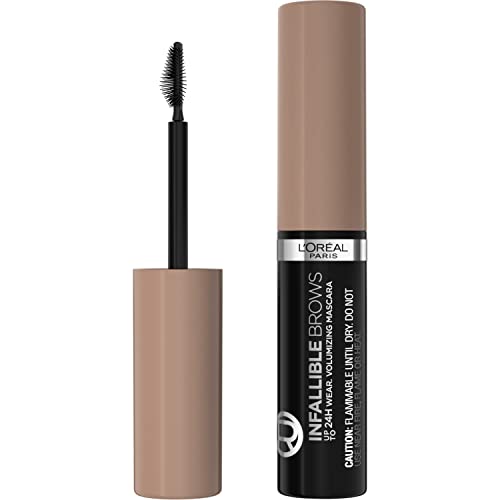 L'Oreal Paris Infallible Volumizing 24H Wear Brow Mascara, Long Lasting Eyebrow Makeup for 2X Fuller Eyebrows, 8.0 Light Blonde, 0.13 Fl Oz - image 1