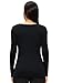 floralhue Underscrub Long Sleeve Women, Scrub Undershirts Crew Neck Comfort Tee with Ultra Soft Fabric, Black, 2XL