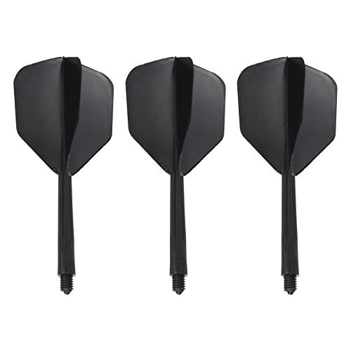 PATIKIL Integrated Dart Shaft & Flights, 3 Pack Lightweight Plastic Dart Flight Set, Black