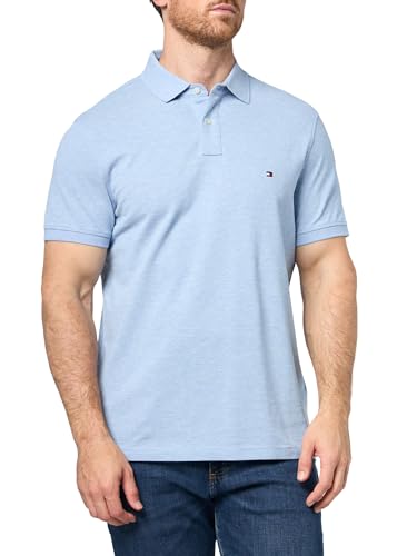 Image of Tommy Hilfiger Men's Short Sleeve Polo Shirts in Regular Fit With Stretch and Organic Pique Cotton