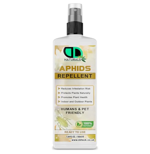 100% Natural Aphids Repellent | Safe for Humans & Pets | Protects Plants from Aphid & Bug Repellent | Ready-to-Use Spray | Indoor & Outdoor Plants | Non-Toxic | Pet & Child-Friendly (50ml Spray)