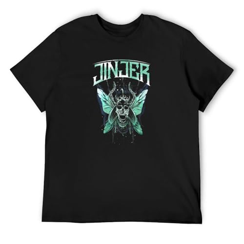 Questions Jinjer T Shirts Men's Tops Short Sleeved Round Neck Cotton Shirt S