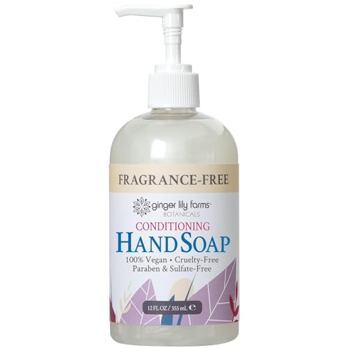 Ginger Lily Farms Botanicals All-Purpose Liquid Hand Soap, 100% Vegan & Cruelty-Free, Fragrance-Free, 12 fl oz