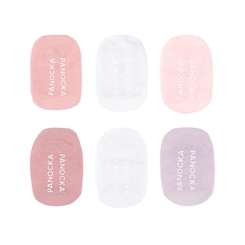 Looching 6 packs baby girls non slid socks toddler newborn mesh thin ankle grips socks for 6-12Months 1-3T3
