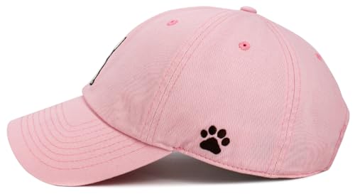Image of KBETHOS Dog Cat Mom Dad Theme Womens Baseball Cap Distressed Vintage Unconstructed Embroidered Patch Hat