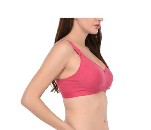 Image of Viral Girl Women's Wire-Free Cotton Hosiery Bra | Non-Padded, Full Coverage, Adjustable Straps | Soft Comfortable Innerwear with Hook & Eye Closure for Everyday Use