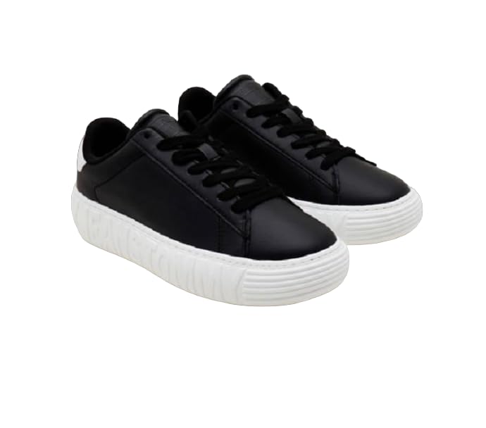 Tommy Hilfiger Tommy Jeans Zapatillas para Mujer Sneaker con Suela Cupsole, Negro (Black), 38