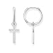 Produktbild Thomas Sabo Damen Ohrringe Creolen Kreuz Zirkonia 925 Sterling Silber CR622-051-14