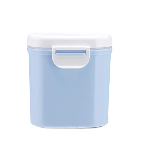 Portátil al aire libre de gran capacidad Leche en polvo para bebés, bebés Caja de almacenamiento sellada Tanque Organizador Contenedor Caja de recepción (color: azul) (tamaño: L)