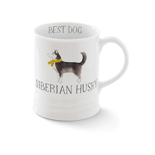 Fringe Studio "SIBERIAN HUSKY" Stoneware Georgia Mug, PetShop Collection (481523)