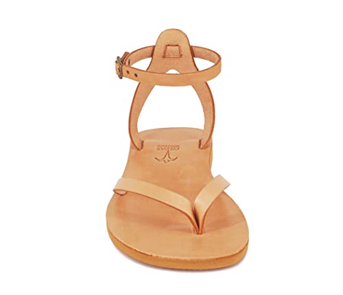 Minimalist barefoot Men Leather Sandals, Ankle Strap, Barefoot Style - CRYSTAL