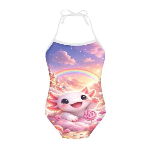 Image of Girls One Piece Swimsuit Beach Bathing Suit Toddler Floral Halter Straps Swimwear for 1-10 Years