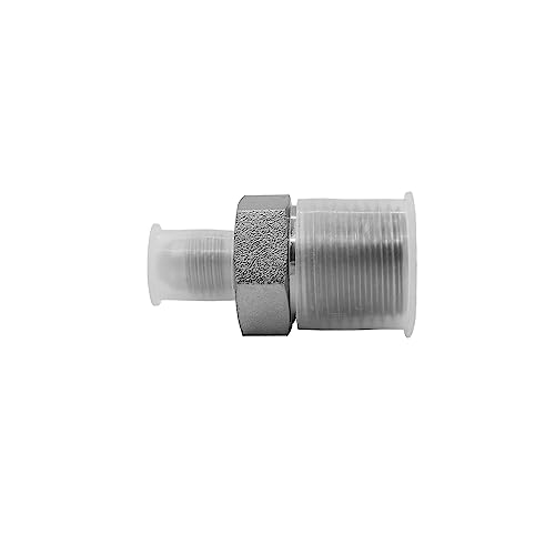 Image of (2-PACK) 2404-04-08 Hydraulic Hose Adapter Fitting 1 /4 inch Male JIC 37 Flare (7 /16 inch-20UNF) x 1 /2 inch Male (1 /2 inch-14NPTF) SAE Straight Pipe Joints Tube Connector Carbon Steel
