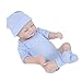 Juego de muñecas para bebés, muñecas de juguete para niñas, muñecas para bebés Reborn, muñecas de silicona realistas de 10(blue, Eyes closed)