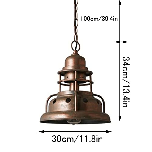 Plafonnier encastré E27 rétro en fer noir pour décoration de bar - 8
