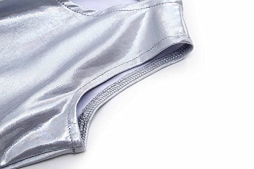 LUCKYGAL Girls Metallic Dresses Holographic Sparkly Shiny Party Dress Sleeveless Outfits4