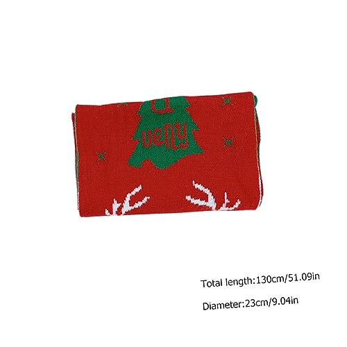 Homoyoyo 2pcs Girl and Warm Scarf Set Adorn Your Boys and Girls Festive Red and Green for Outdoor Activities Holiday for Boys and Girls2