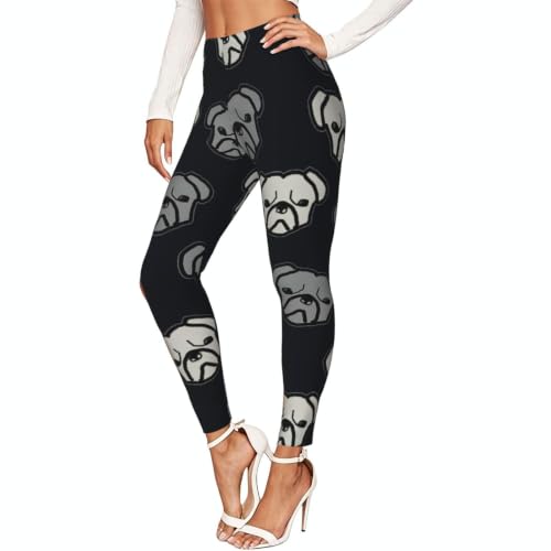 Leggings de bulldog americano pantalones de entrenamiento suaves contra las rozaduras