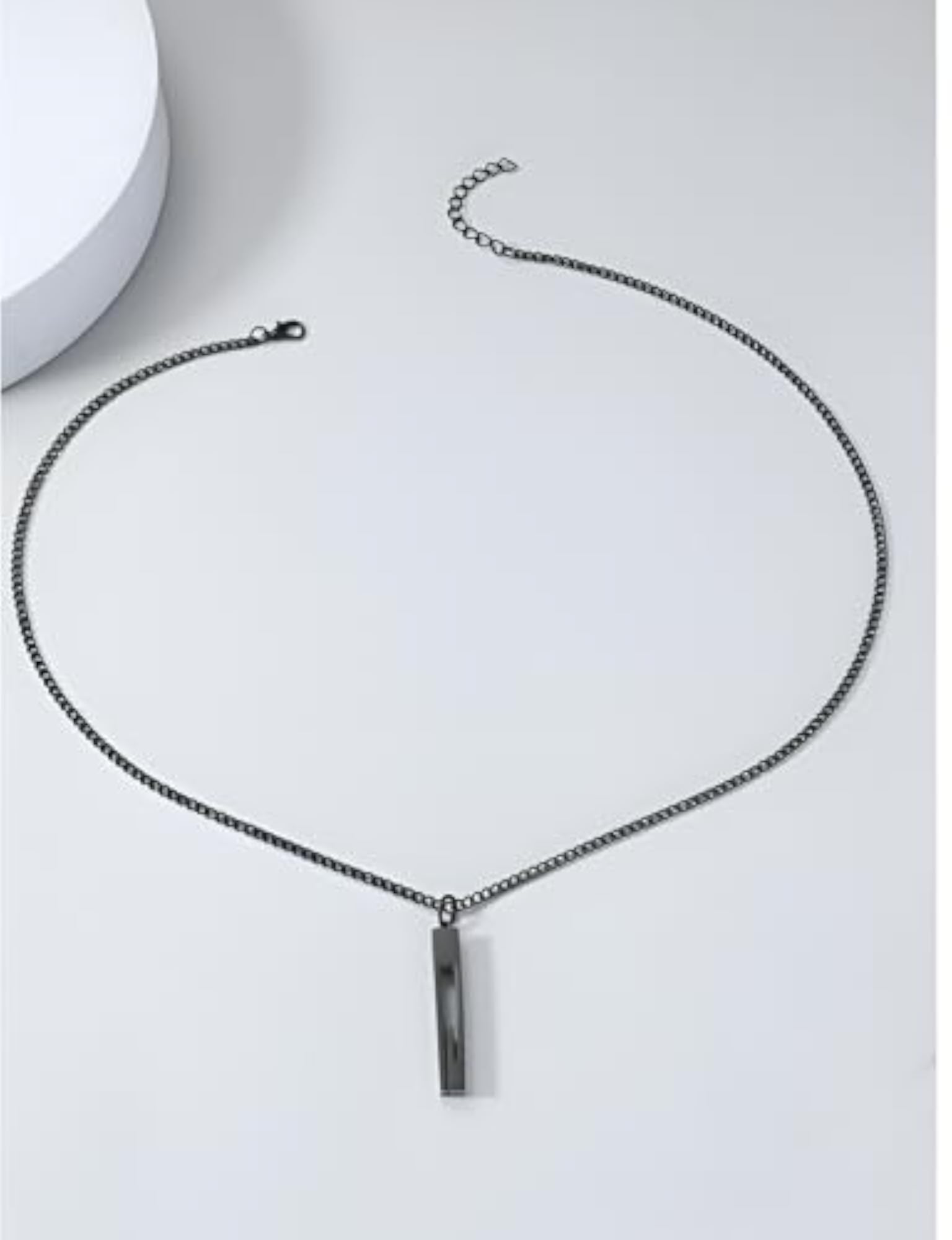 Men's Minimal Geometric Stainless Steel Pendant Necklace
