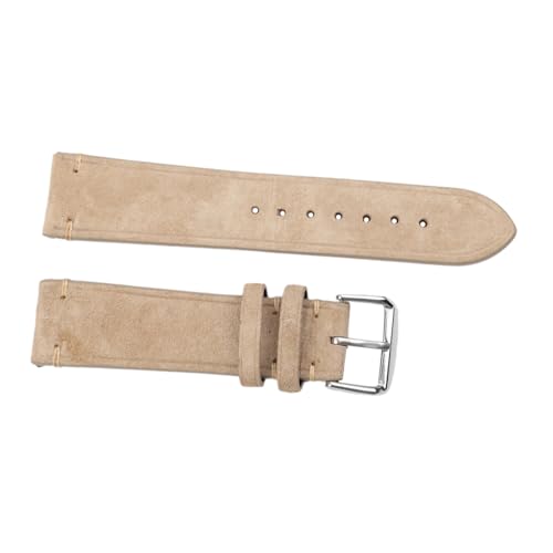 Bracelet montre vachette beige ajustable avec système rapide