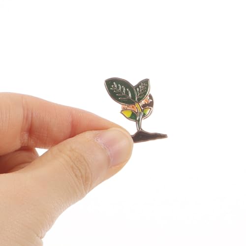 Cartoon Plant Brooch Enamel Pin Badge Green Leaf Cute Jewelry for Women and Girls for Clothing Bags and Backpacks4