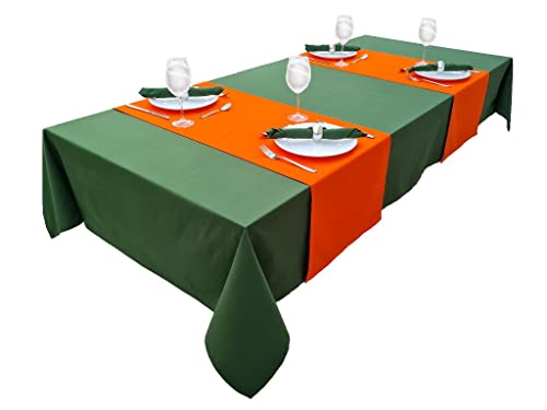 Tablecloth, Table Linen, 100% Cotton, Concept Collection, Choice of Colours and Sizes (Tablecloth - 80 x 80 cm, Olive Green) - Image 4