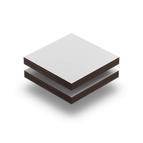 Preisvergleich Produktbild Kunststoffplattenonline.de - HPL Platten - Weiß RAL 9016-3mm im Zuschnitt (20 x 20 cm (200 x 200 mm))