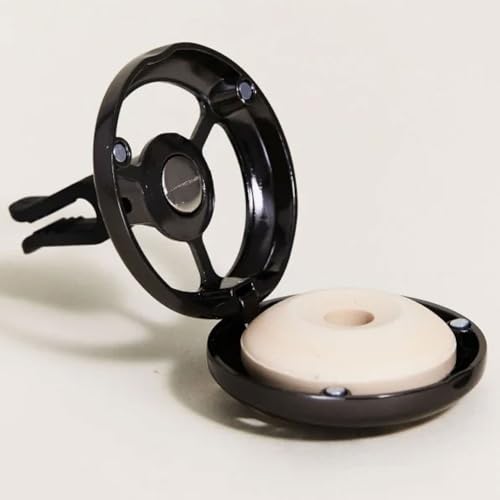 Maison Berger Car Diffuser Set – Refillable Vent Clip, Ceramic Refill, Made in France - Luxury Auto Scent - 4-Week Diffusion - Elegant Air Freshener for All Car Vents (Lolita Lempicka Black)