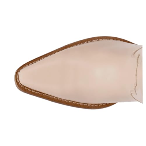Dingo Womens Hensley Embroidered Snip Toe Pull On Casual Boots Mid Calf Mid Heel 2-3" - Beige4