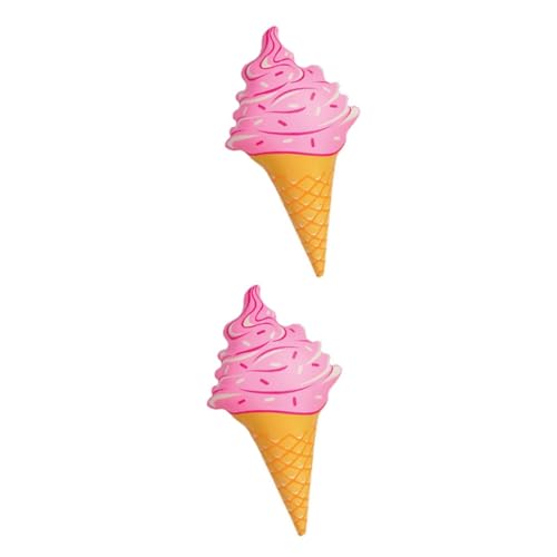 ULTECHNOVO 2 Piezas Juguetes De Helado Inflable Pequeño Conos Gigante Flotante Juguetes De Playa Flotantes Inflables Para Piscina Inflables Rosa Plástico