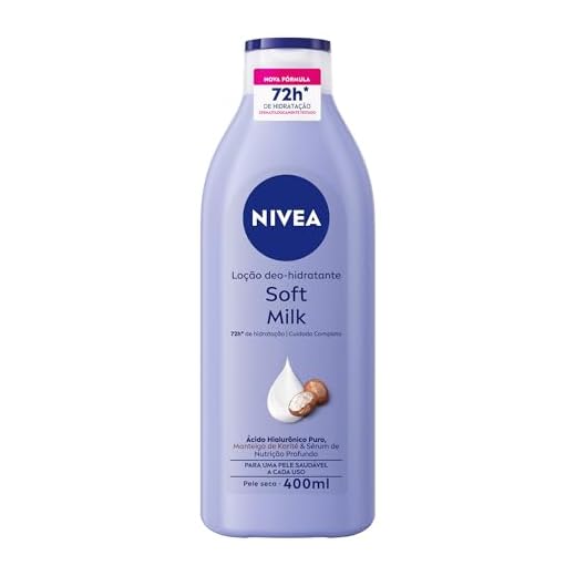 NIVEA Hidratante Corporal Soft Milk - Hidratação para pele seca, com textura leve e sensação de suavidade que deixa a pele macia, cheirosa e hidratada por 48h - 400ml