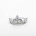 Uloveido Fashion Platinum Plated Round Cubic Zirconia Princess Crown Tiara Ring Wedding Band Promise Jewelry for Women (size 6)