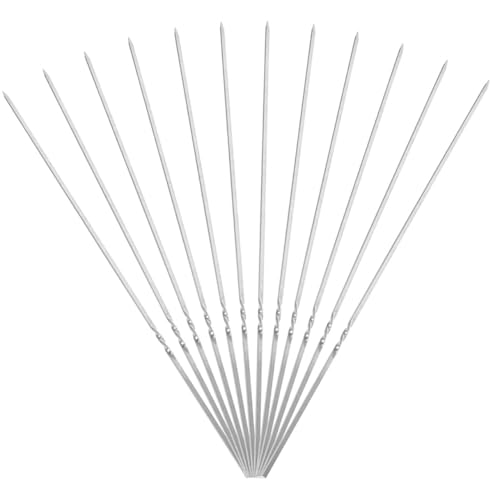 ARTIBETTER 20 Unidades Brochetas de Acero Inoxidable Planas y Reutilizables de Unidades para Barbacoa para Reuniones Familiares y Parrilla al Aire